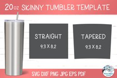 20 Ounce Skinny Tumbler Sublimation Template Product Image 1