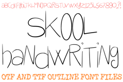 Skool Handwriting Font Written Childrens Doodle Lettering ABC OTF Type by Squeeb Creative