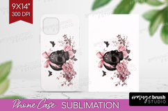 Skull Cute Phone Case PNG Pink Halloween Case PNG Product Image 1