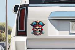 Skull &amp; Crossbones Clipart Bundle| Pirate Transparent PNG Product Image 7