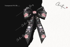 Coquette Skull Bows Clipart | Halloween PNG Product Image 2