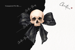 Coquette Skull Bows Clipart | Halloween PNG Product Image 2