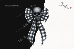 Coquette Skull Bows Clipart | Halloween PNG Product Image 2