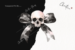 Coquette Skull Bows Clipart | Halloween PNG Product Image 2