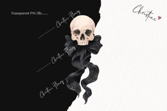 Coquette Skull Bows Clipart | Halloween PNG Product Image 2