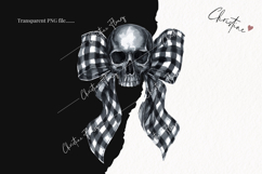 Coquette Skull Bows Clipart | Halloween PNG Product Image 2