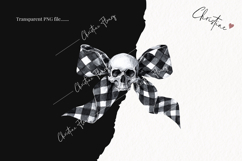 Coquette Skull Bows Clipart | Halloween PNG Product Image 2