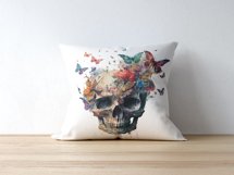 Skull &amp; Butterflies Color Drip - Sublimation - Digital Product Image 3