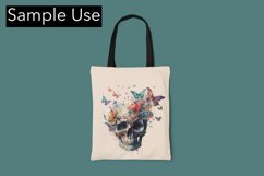 Skull &amp; Butterflies Color Drip - Sublimation - Digital Product Image 2