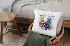 Skull &amp; Butterflies Color Drip - Sublimation - Digital Product Image 2