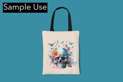 Skull &amp; Butterflies Color Drip - Sublimation - Digital Product Image 5