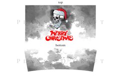 skull christmas 40oz quencher tumbler sublimation full wrap high resolution transparant background