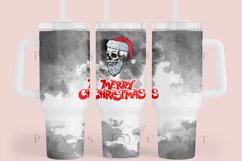 skull christmas 40oz quencher tumbler sublimation full wrap high resolution transparant background