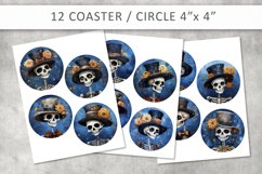 Halloween Skull Round Coaster Bundle Product Image 2