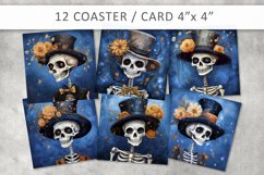 Halloween Skull Square Coaster Card Bundle Product Image 1