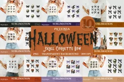 Coquette bow Halloween png for sublimation being used as a Halloween shirt print