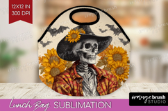 Skull Cowbow Halloween Lunch Bag Spooky Season Lunch Bug PNG Product Image 1