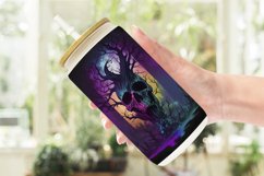 Skull Dark Forest Glass Can Wraps Product Image 2