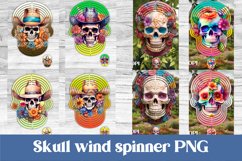 Skull wind spinner sublimation design bundle, skull flower sublimation design, wind spinner template bundle, day of the dead sugar skulls.