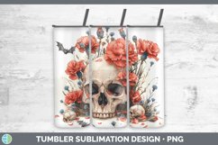 GorgeousSkull Flowers 01 Tumbler design.