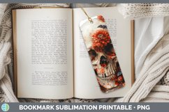 GorgeousSkull Flowers 01 Bookmark design.