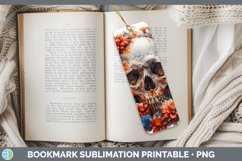 GorgeousSkull Flowers 01 Bookmark design.