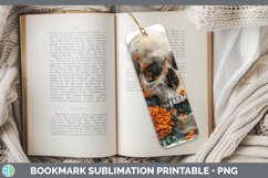 GorgeousSkull Flowers 01 Bookmark design.