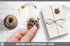 GorgeousSkull Flowers 01 Stickers design.