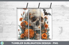 GorgeousSkull Flowers 01 Tumbler design.