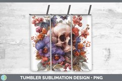 GorgeousSkull Flowers 01 Tumbler design.