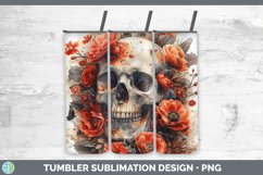 GorgeousSkull Flowers 01 Tumbler design.