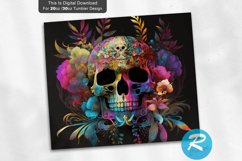 Skull Tumbler Wrap,Sublimation tumbler,sublimation design,Tumbler design,Skinny tumbler,20oz skinny tumbler,Tumbler sublimation,Sublimation designs,Digital download,Tumbler,Skull,Flowers,Colorful,