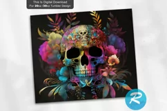 Skull Tumbler Wrap,Sublimation tumbler,sublimation design,Tumbler design,Skinny tumbler,20oz skinny tumbler,Tumbler sublimation,Sublimation designs,Digital download,Tumbler,Skull,Flowers,Colorful,