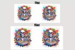 Skull Mug Wrap For 11 oz and 15 oz, 3d Mug, Funny Quotes Png