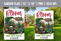 Sarcastic Funny Skeleton Garden Flag Sublimation Design PNG Product Image 1
