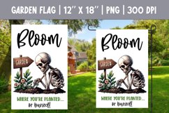 Sarcastic Funny Skeleton Garden Flag Sublimation Design PNG Product Image 1