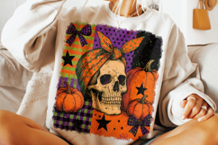 Halloween Skeleton PNG, Halloween Skull PNG, Coquette Bow Product Image 3