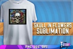 Skull in Flowers Sublimation | T-Shirt Design | PNG FileSkul Product Image 7