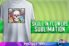 Skull in Flowers Sublimation | T-Shirt Design | PNG FileSkul Product Image 8