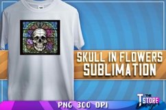 Skull in Flowers Sublimation | T-Shirt Design | PNG FileSkul Product Image 9