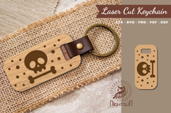 Skull Laser Cut Keychain Product Image 1