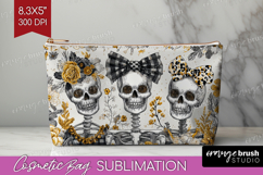 Skull Mama Halloween Cosmetic Bag Spooky Season Makeup Bag Product Image 1