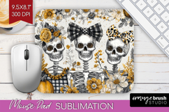 Skull Mama Halloween Mouse Pad Sublimation Spooky Season PNG Product Image 1