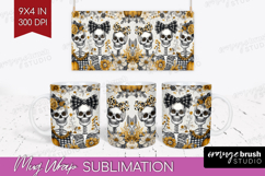 Skull Mama Halloween Mug Wrap Spooky Season Mug PNG Product Image 1