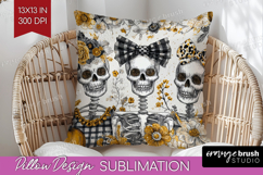 Skull Mama Halloween Pillow Sublimation Spooky Season Pillow Product Image 1
