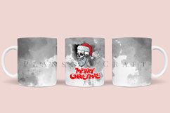 skull merry christmas coffee mug sublimation wrap glass mug wrap svg presized for 11oz and 15oz glass mug are sublimation files