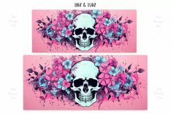 Skull Mug Wrap Sublimation Designs, Skull Tree Mug, Skull Png