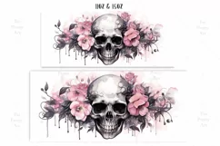 Skull Mug Wrap Sublimation Designs, Skull Tree Mug, Skull Png