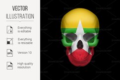 Myanmar flag skull Product Image 1