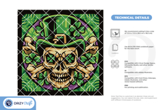 Skull of Fortune 3D Shadow Box - Skull 3D Paper Craft Product Image 4